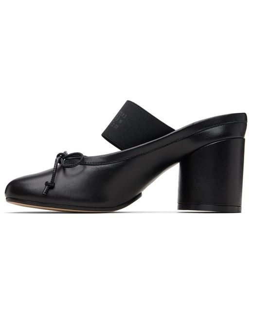 MM6 by Maison Margiela Black Anatomic Numeric Heels