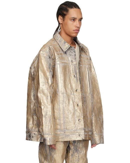 Rick Owens Natural Hollywood Jumbo Worker Denim Jacket for men