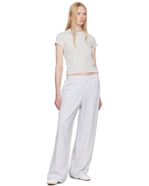 Skims グレー Summer Fleece ストレートレッグ スウェットパンツ White