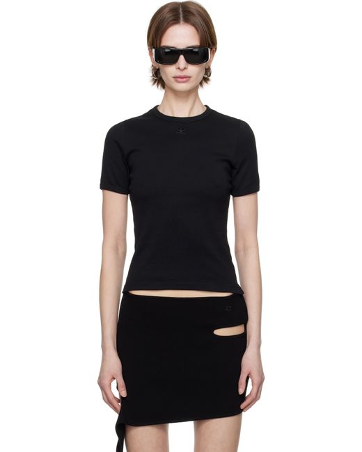 Courreges ブラック Heritage Tシャツ Black