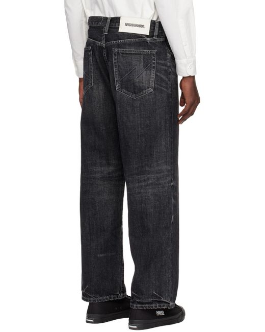 Neighborhood Black Tapered Jeans for men