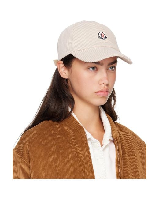 Moncler Brown Off- Corduroy Baseball Cap