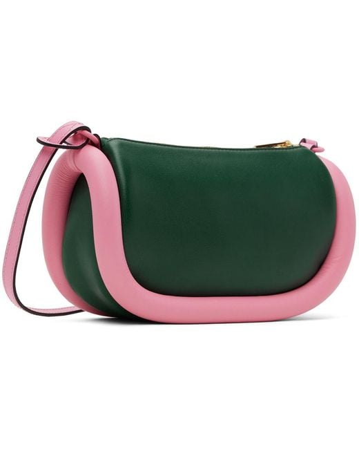 J.W. Anderson Green & Pink Bumper-12 Leather Crossbody Bag