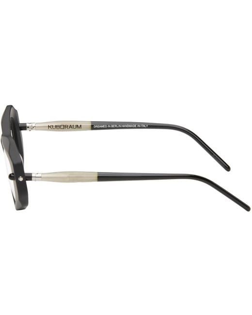 Kuboraum Black & Off-white P15 Glasses for men