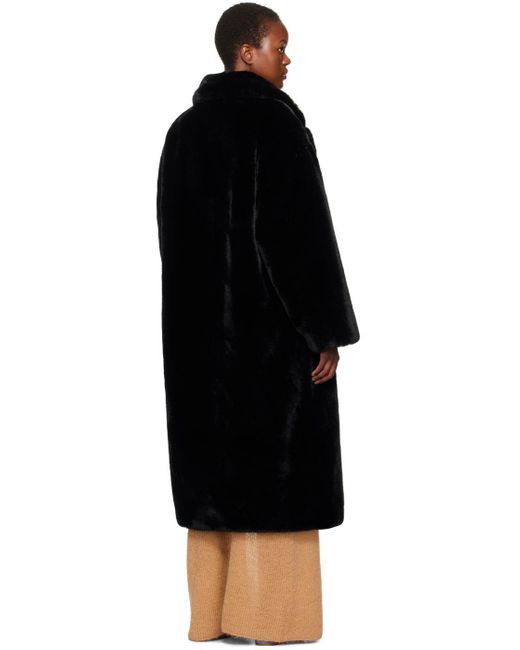 Stand Studio Black Maria Fauxfur Coat Lyst