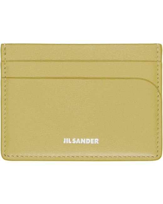 Jil Sander Yellow Curve Card Holder