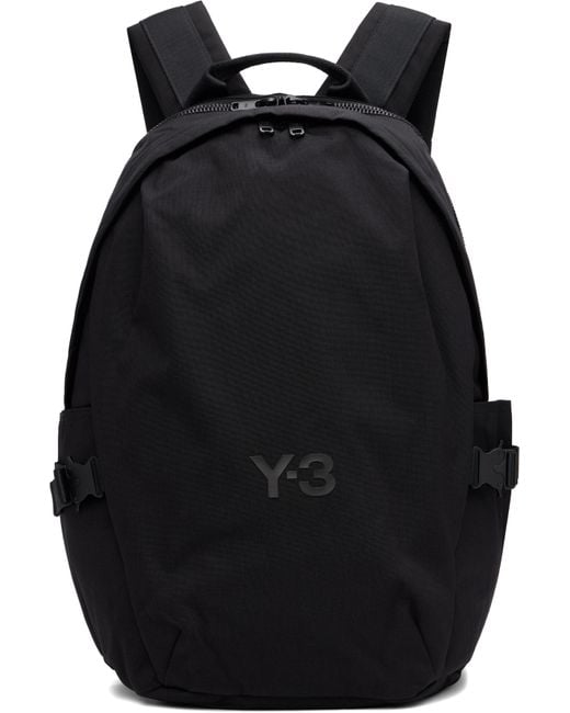 Y-3 Black Staple Backpack for men