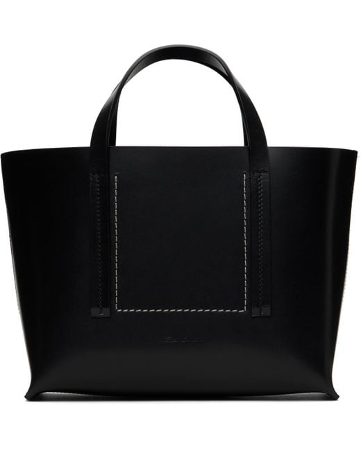 メンズ Rick Owens ブラック ミニ Hollywood ショッパートート Black