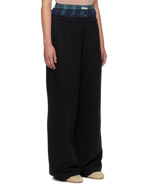 Acne ブラック レイヤード スウェットパンツ Black