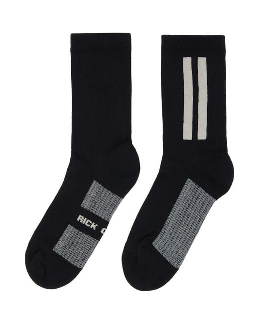 Rick Owens Black Temple Glitter Socks for men