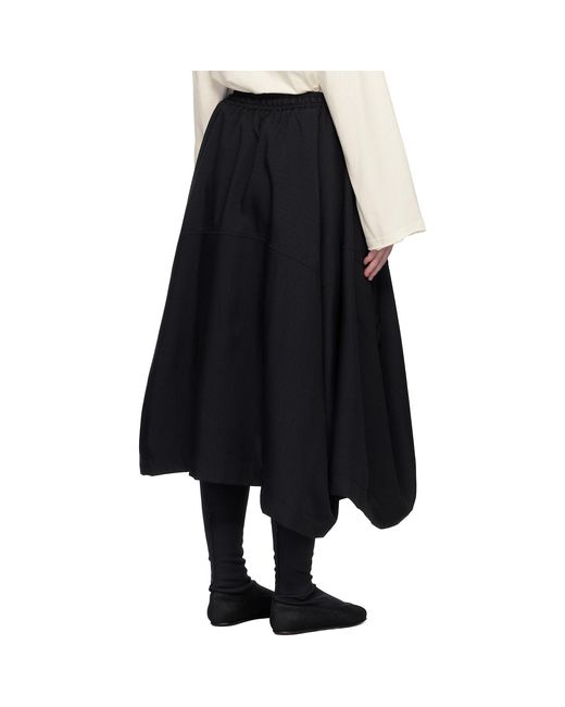 Y-3 Black Sport Uniform Midi Skirt