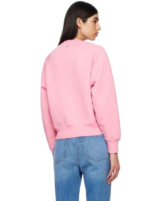 AMI Pink Ami De Cœur Sweatshirt