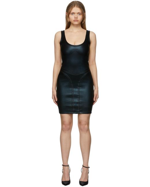 mugler embossed mini dress