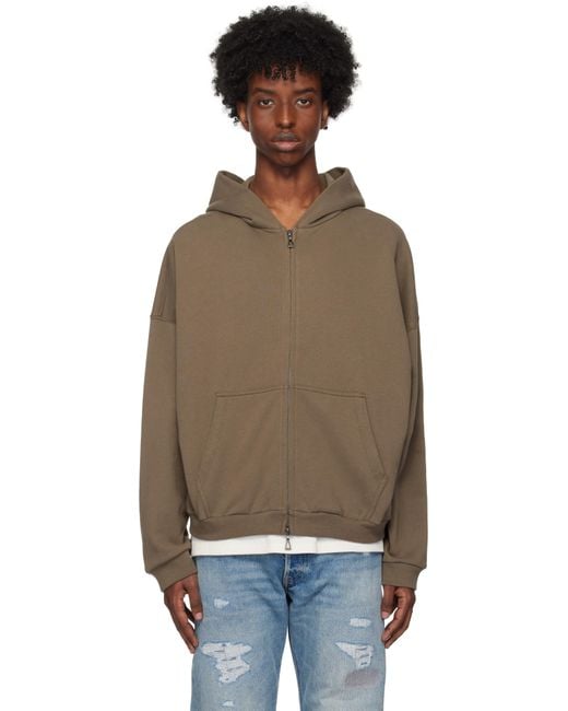 メンズ John Elliott ブラウン Frances フルジップ フーディ Black