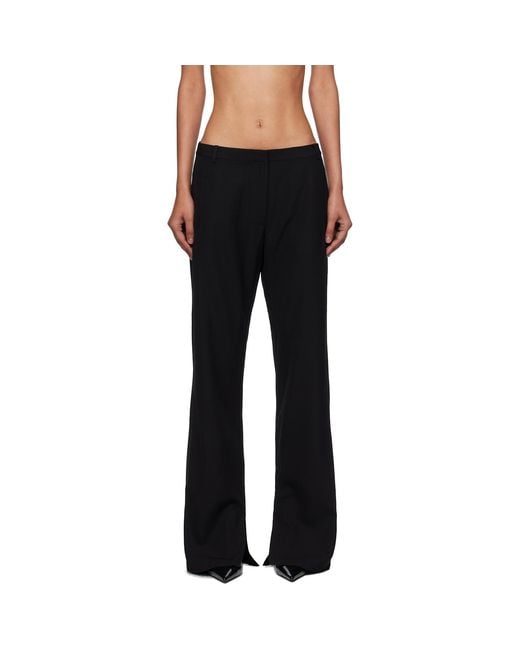 St. Agni Black 90S Split Leg Trousers