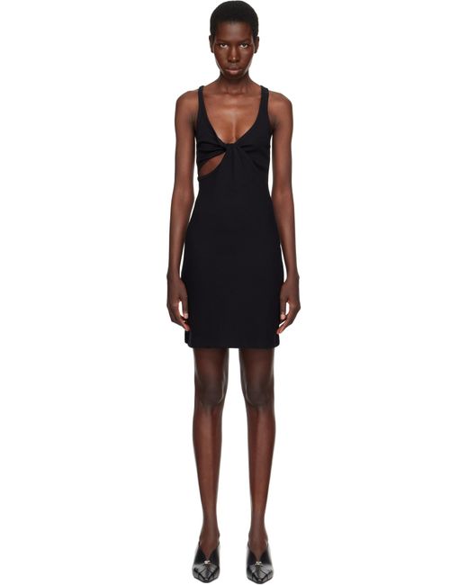 Courreges Black Twist 90's Rib Minidress