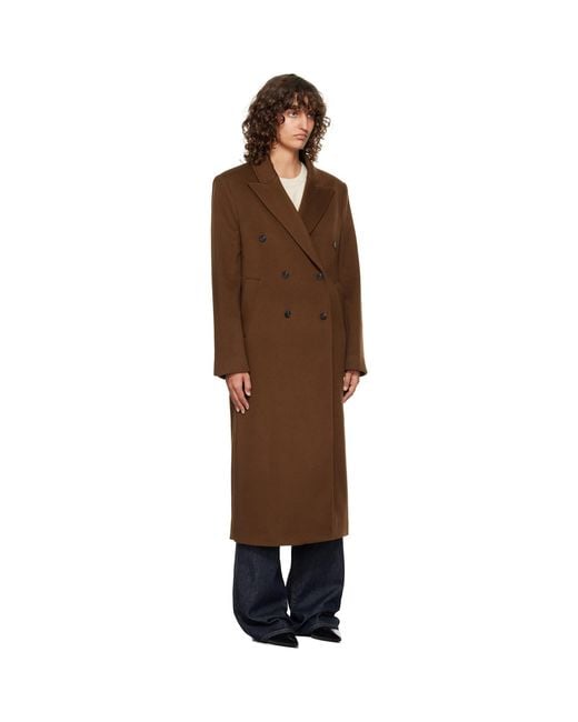 Loulou de Saison Black Rosco Double Breasted Long Coat
