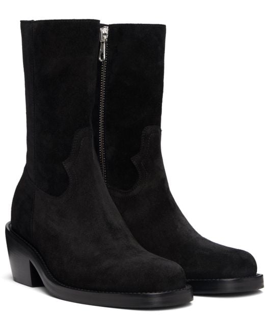 Dries Van Noten Black Zip Boots for men