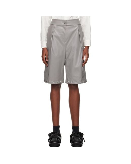 Yume Yume Black Gardener Faux-leather Shorts