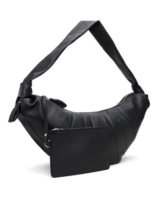 Lemaire Black Large Croissant Bag for men