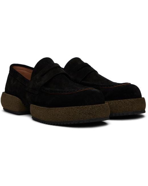 Dries Van Noten Black Platform Loafers for men