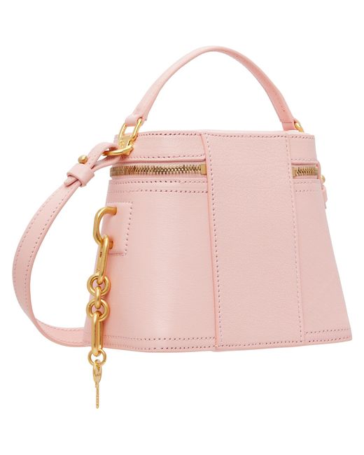 Balmain Pink Pulse Vanity Leather Bag