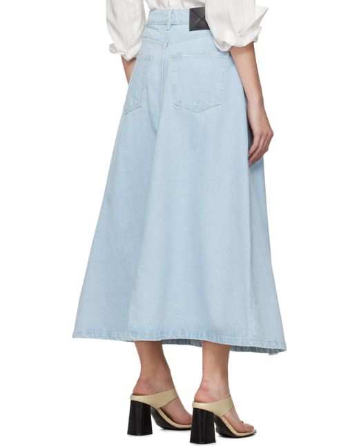 Nanushka Blue Cintia Denim Midi Skirt