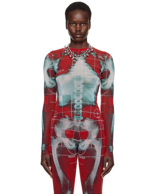 Jean Paul Gaultier Ssense限定 レッド＆ブルー The Squeletor トップス Red