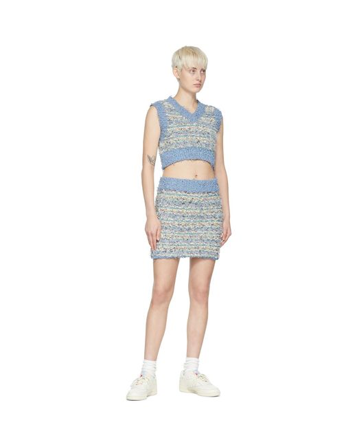 SJYP Gray Cotton Mini Skirt