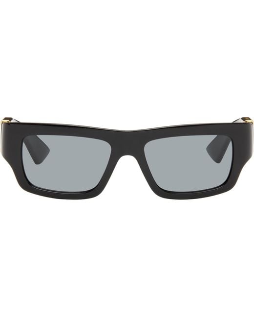 Bottega Veneta Black Dash Squared Sunglasses for men
