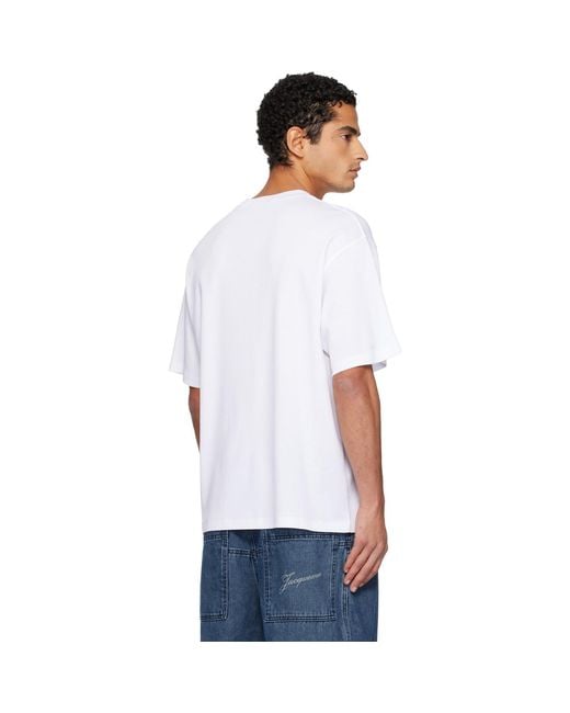 Jacquemus White La Croisière 'The Stazione' T-Shirt for men