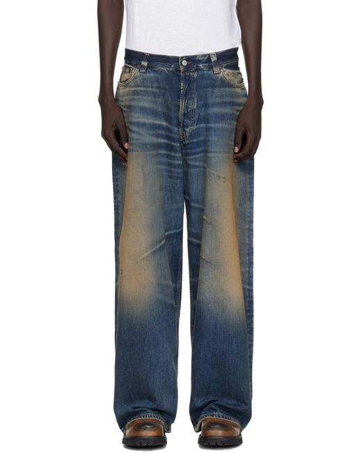 メンズ Acne ブルー 2023 ルーズフィット ジーンズ Black