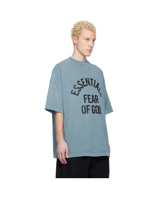 Fear Of God Blue Campus 90S Short Sleeve T-Shirt for men