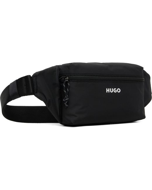 HUGO Black Logo Belt Bag for men