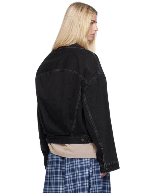 Acne クロップド デニムジャケット Black