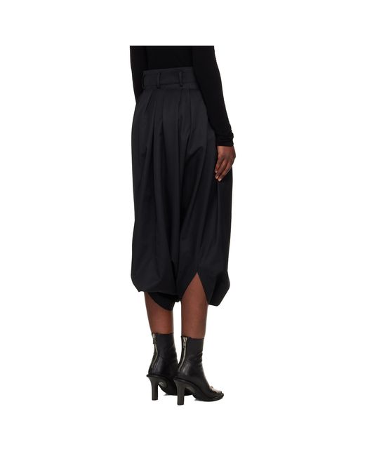 Comme des Garçons Black Polyester Wool Gabardine Trousers