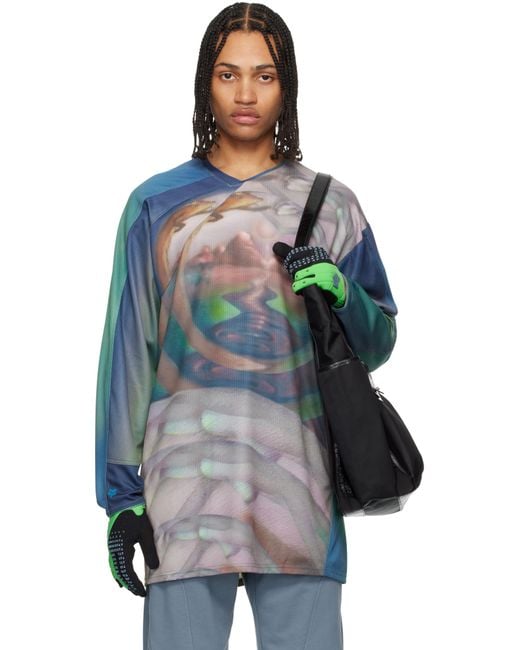 Kiko Kostadinov Multicolor Fox Racing Edition Printed Tunic T-Shirt for men
