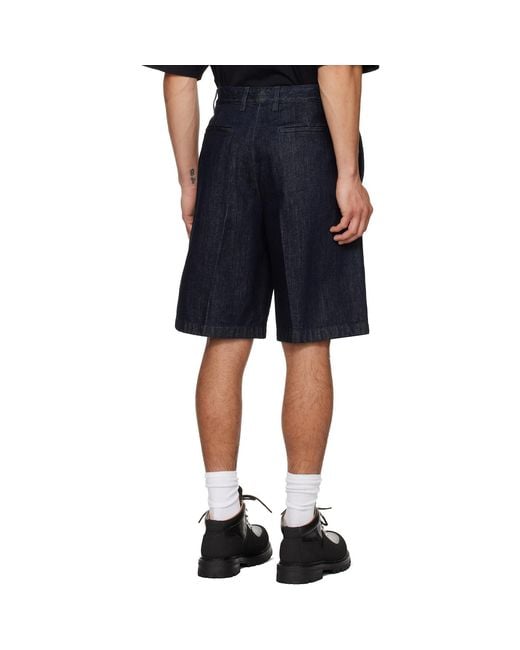 Jil Sander Blue Lightweight Denim Shorts for men
