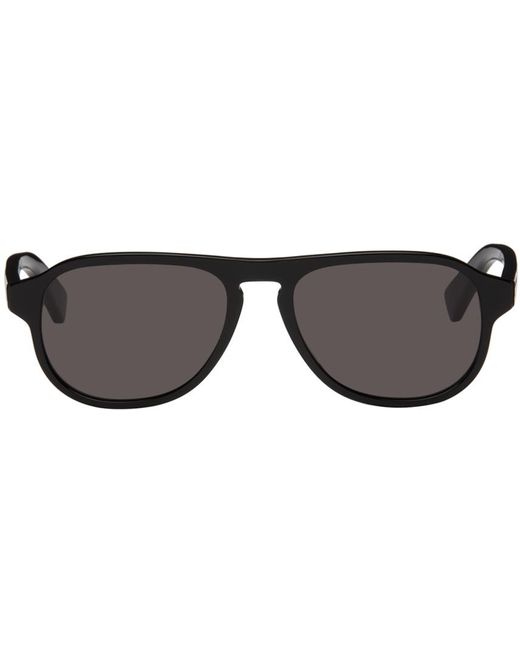 Bottega Veneta Black Aviator Sunglasses for men
