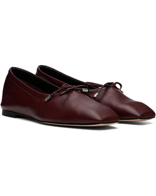 Aeyde Purple Burgundy Nomi Glove Ballerina Flats