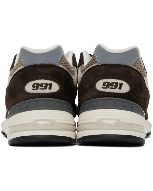 New Balance Black Brown & Beige Made In Uk 991v1 Finale Sneakers