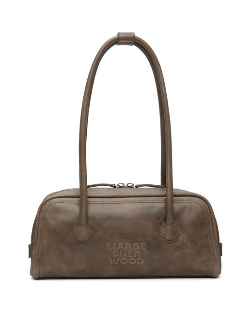 MARGE SHERWOOD Brown Taupe Soft Boston Ew Bag