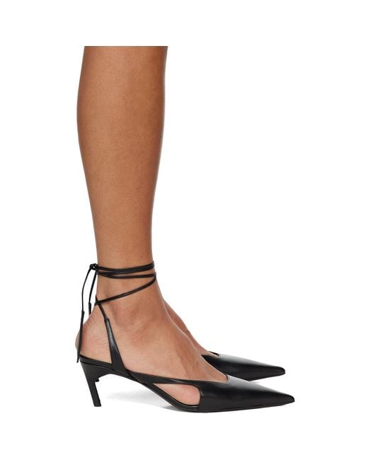The Attico Brown Diane Slingback Heels