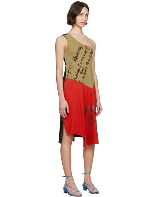 SC103 Red Hall Midi Dress