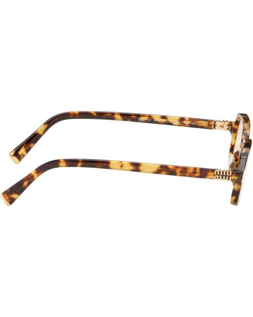 Miu Miu Brown 'Miu Regard' Light Glasses