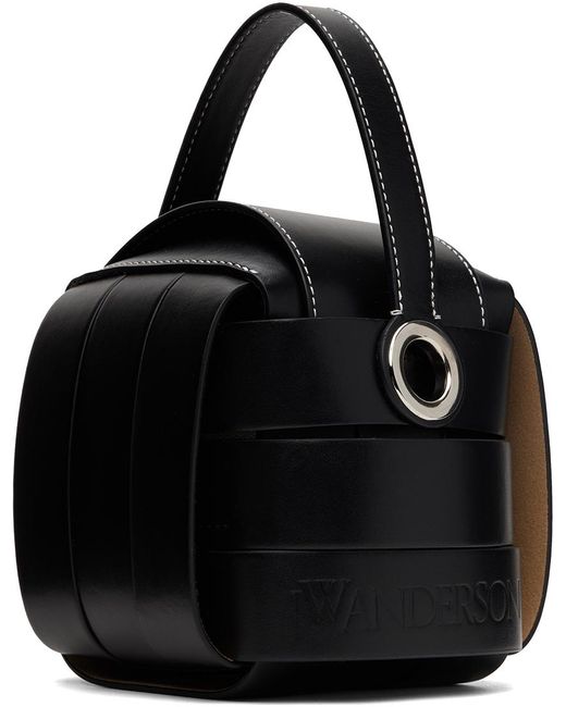 J.W. Anderson Black Knot Leather Top Handle Bag for men