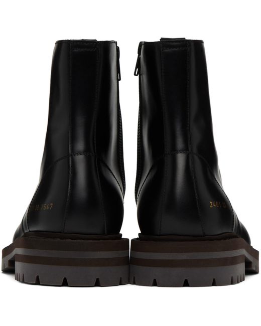 Common Projects Black Combat Boots for men