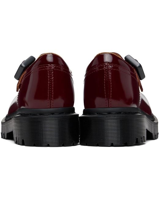 Dr. Martens Black Burgundy Rejena Mary Jane Laquered Leather Loafers