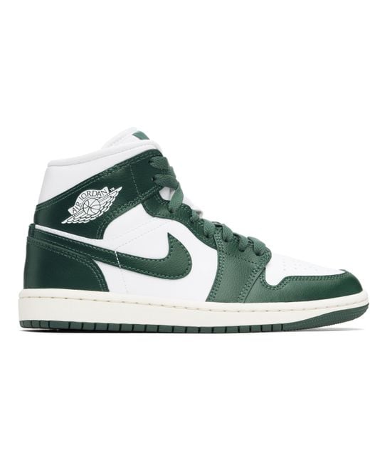 Nike Green Air Jordan 1 Mid Sneakers