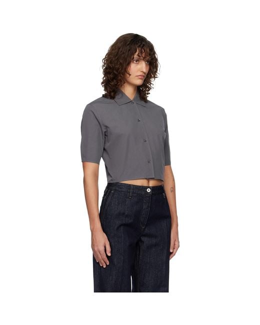 Jil Sander Black Technical Faille Shirt